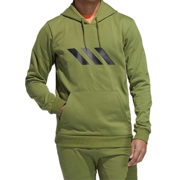 Adidas Basketball Men's Olive SPT B-Ball Sweatshirt Hoodie EC6232 - Picture 1 of 3